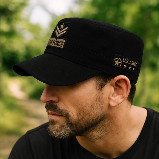Casque Militaire Aviateur - Chapeau Équitation Brodé - BlxckFR