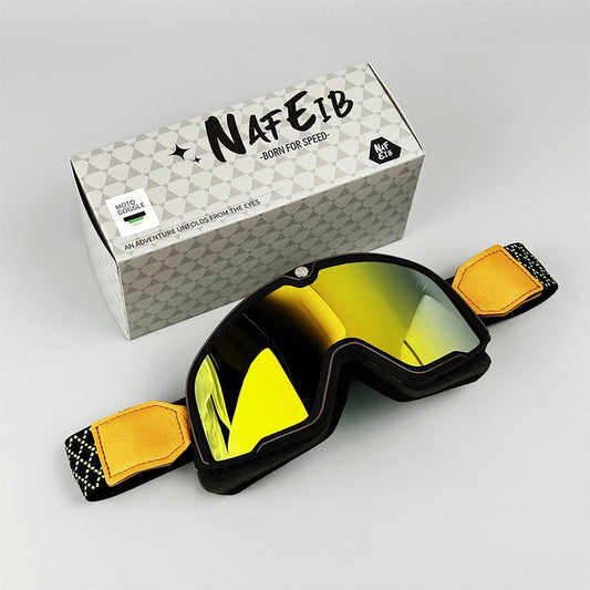 Lunettes Moto Vintage pour Hommes | Protection Solaire et Verres Résistants - Foivo