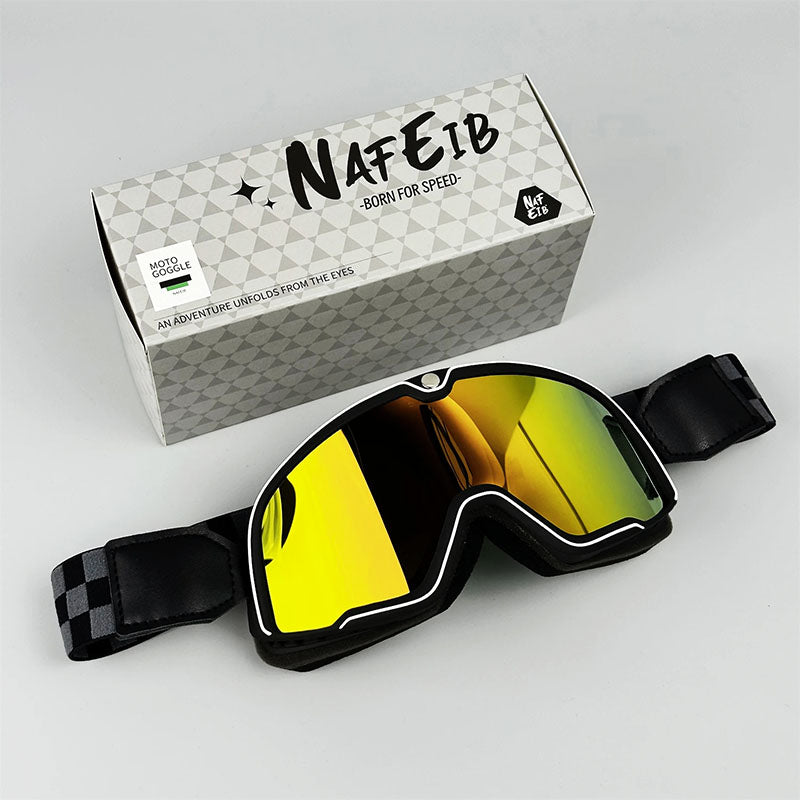 Lunettes Moto Vintage pour Hommes | Protection Solaire et Verres Résistants