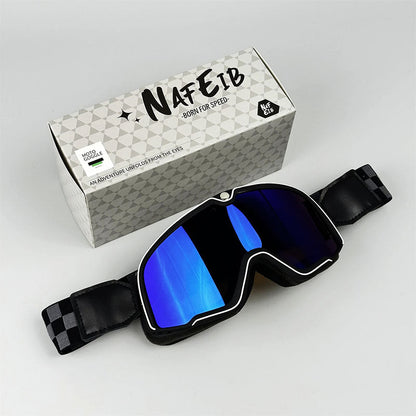 Lunettes Moto Vintage pour Hommes | Protection Solaire et Verres Résistants