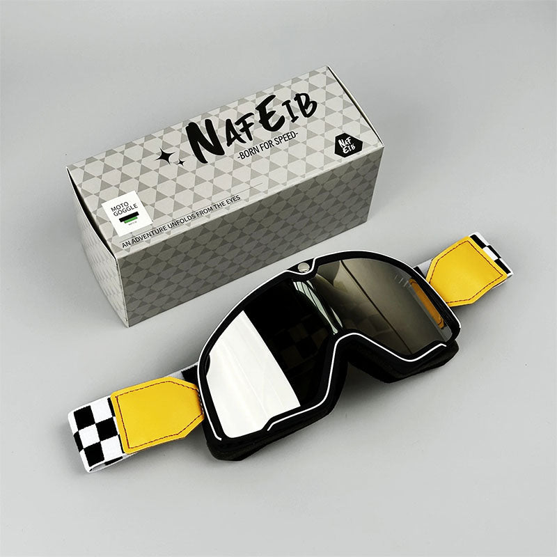 Lunettes Moto Vintage pour Hommes | Protection Solaire et Verres Résistants
