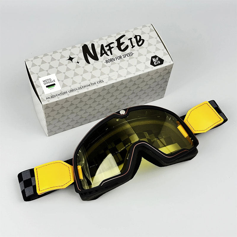 Lunettes Moto Vintage pour Hommes | Protection Solaire et Verres Résistants