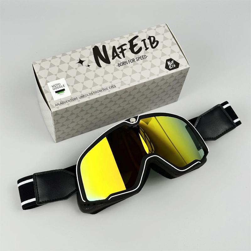 Lunettes Moto Vintage pour Hommes | Protection Solaire et Verres Résistants