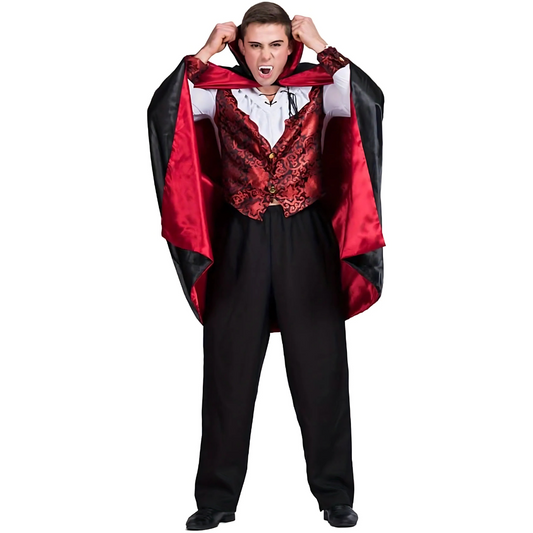 Costume Vampire Élégant pour Homme avec Cape Noire - Foivo