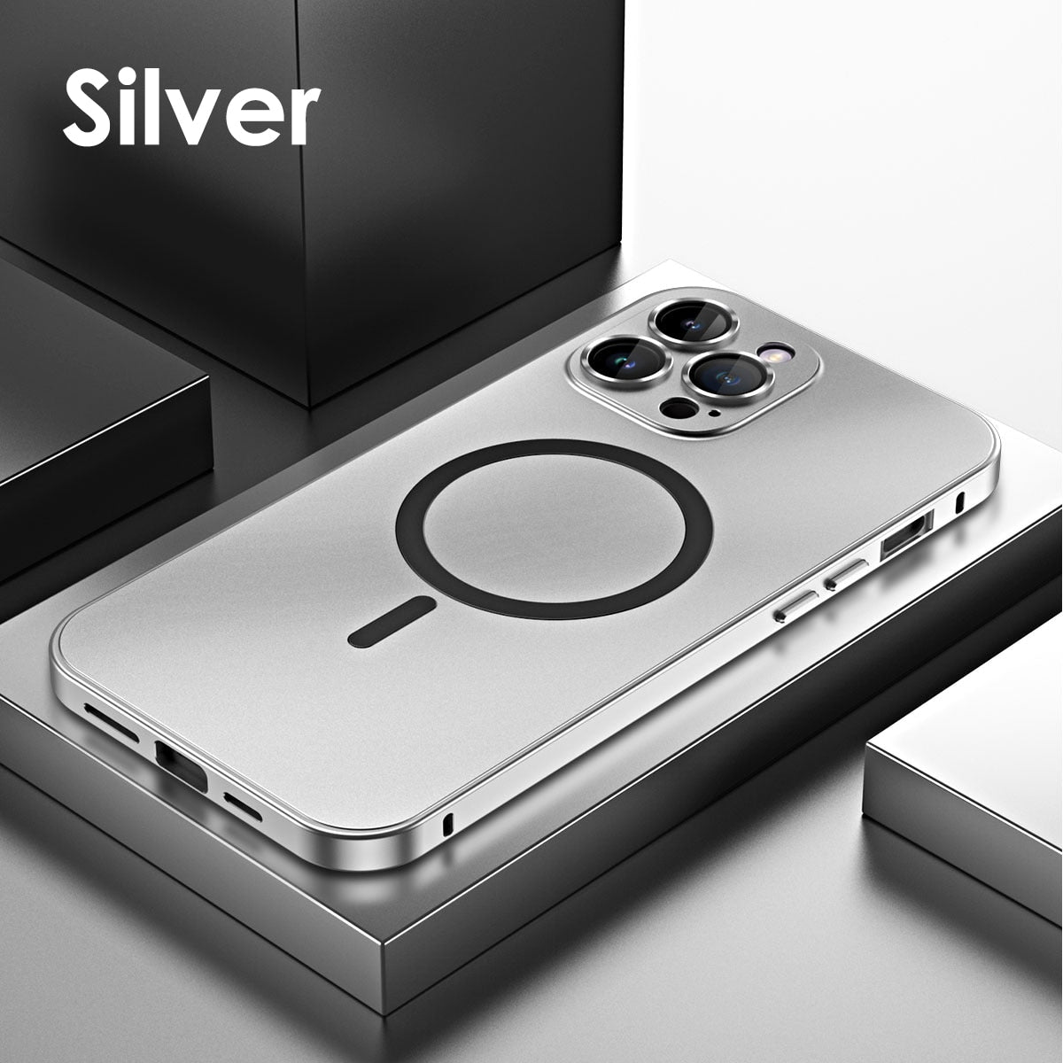 Étui iPhone 14 Pro Métal Robuste et Chic