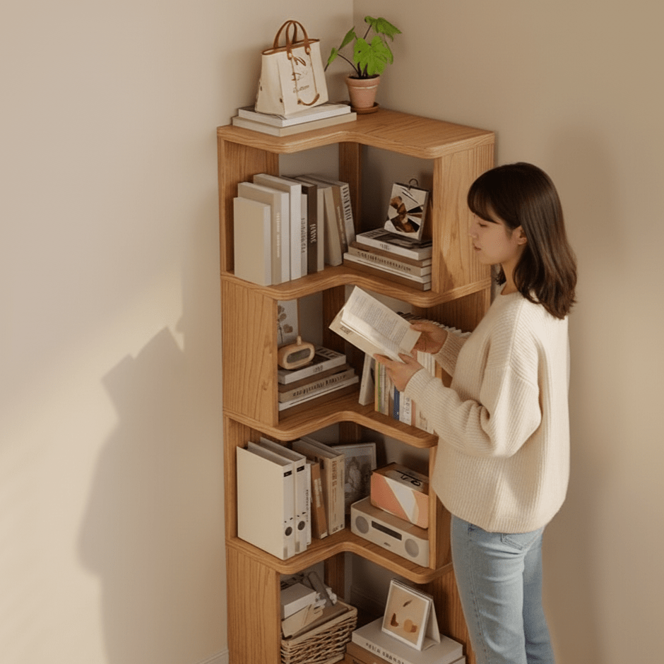 Meuble d'angle en bois de pin massif pour un rangement moderne 3