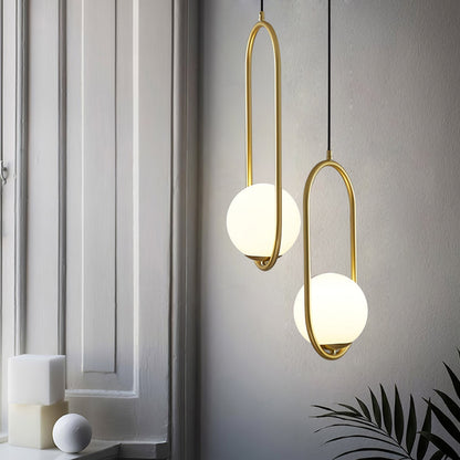 Lampe Suspendue en Verre et Métal – Élégante et Moderne - Foivo