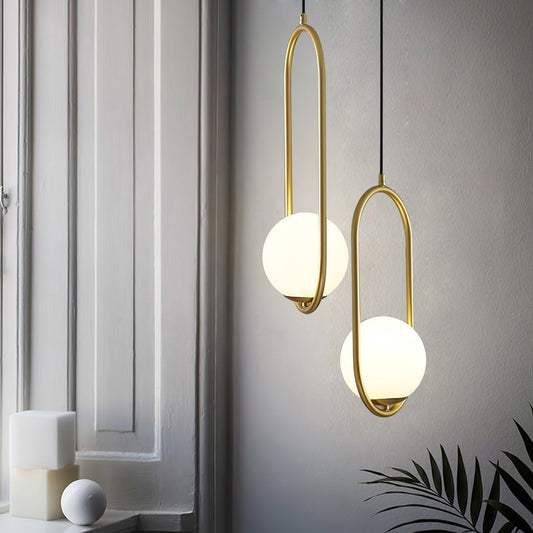 Lampe Suspendue en Verre et Métal – Élégante et Moderne - Foivo
