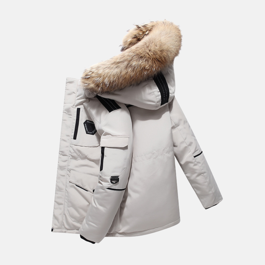 Manteau Hiver Homme - Col Fourrure Doux et Style Streetwear - Foivo