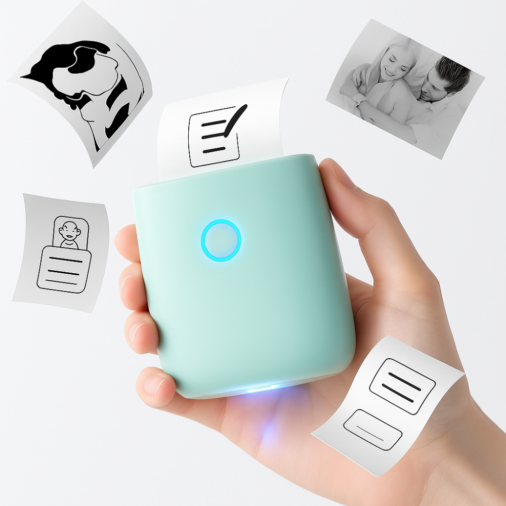 Imprimante Étiquettes Thermique Compacte Bluetooth - BlxckFR