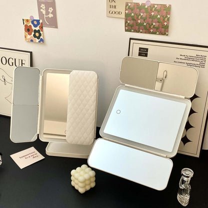 Miroir Maquillage LED Pliable avec Éclairage Réglable et Angle Ajustable 7