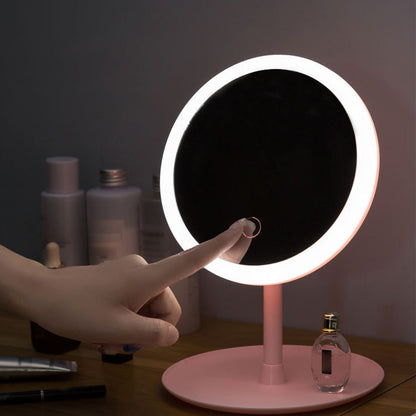 Miroir Maquillage Femme LED Tactile Compact Lumineux - Foivo