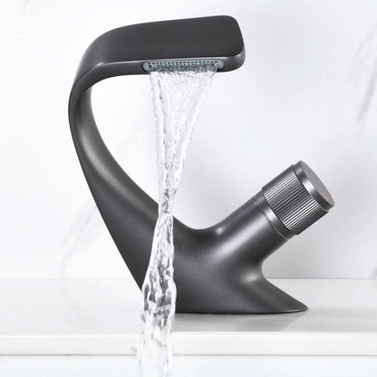 Mitigeur Salle de Bain Moderne à Bec Cascade pour Lavabo 3