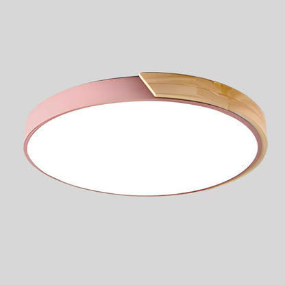 Lampe Plafond Bois Moderne - Éclairage LED Chambre et Séjour