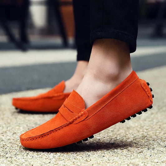 Chaussures de Conduite en Suede pour Homme - BlxckFR