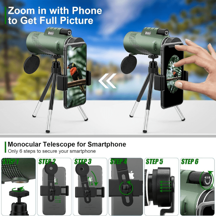 Monoculaire Compact Ultra-Zoom 600x pour Aventure 7