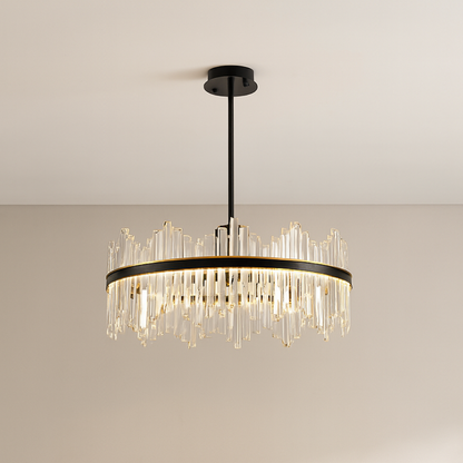 Lustre Cristal Noir Design Chic