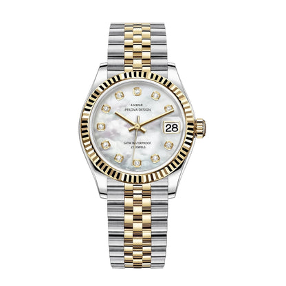 Montre Bracelet Femme Acier Inoxydable Style Classique - Foivo