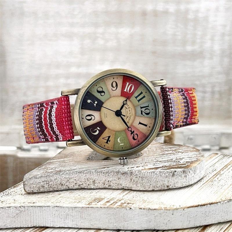 Montre Femme Design Unique Multicolore Tressée 4