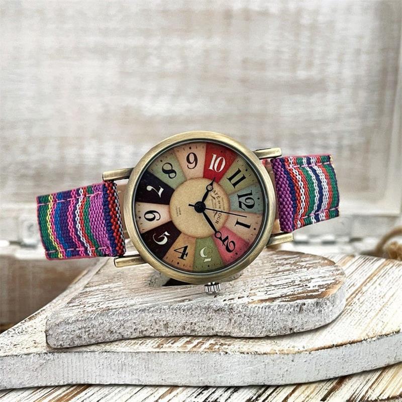Montre Femme Design Unique Multicolore Tressée 5