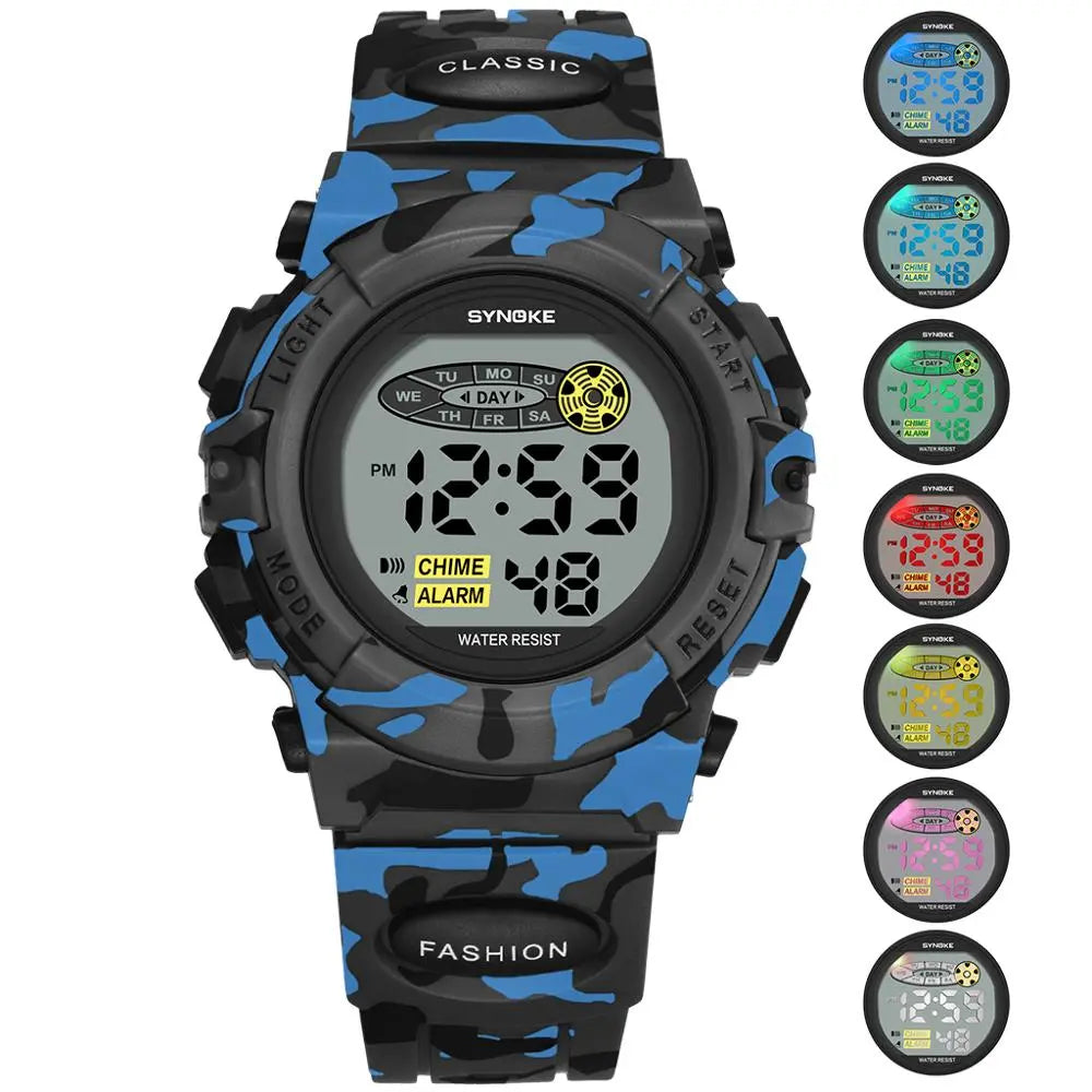 Montre Numérique Pour Enfants Colorée Étanche 5
