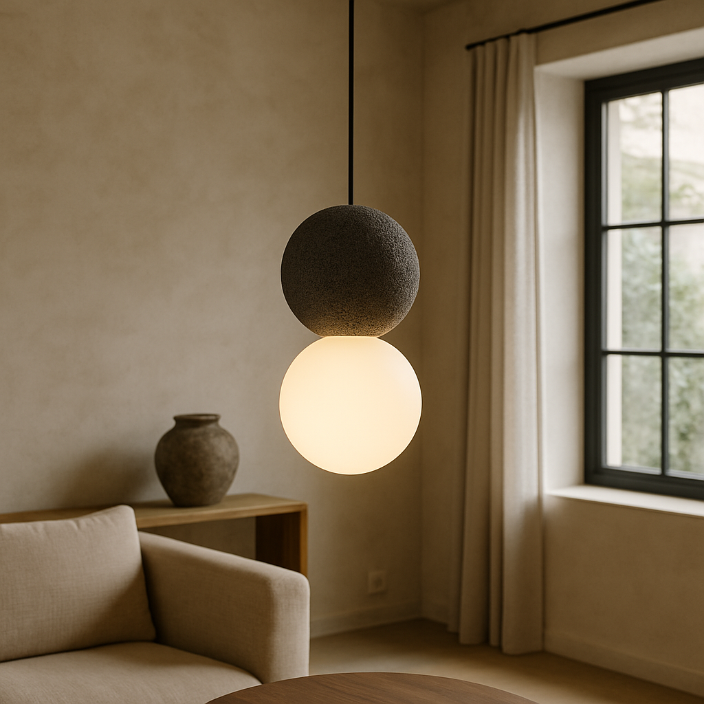 Lampe Suspendue en Verre Noir Élégant - Foivo