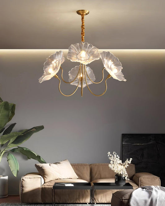 Lustre en Verre Coloré - Décoration Élégante et Lumière Chaude - Foivo