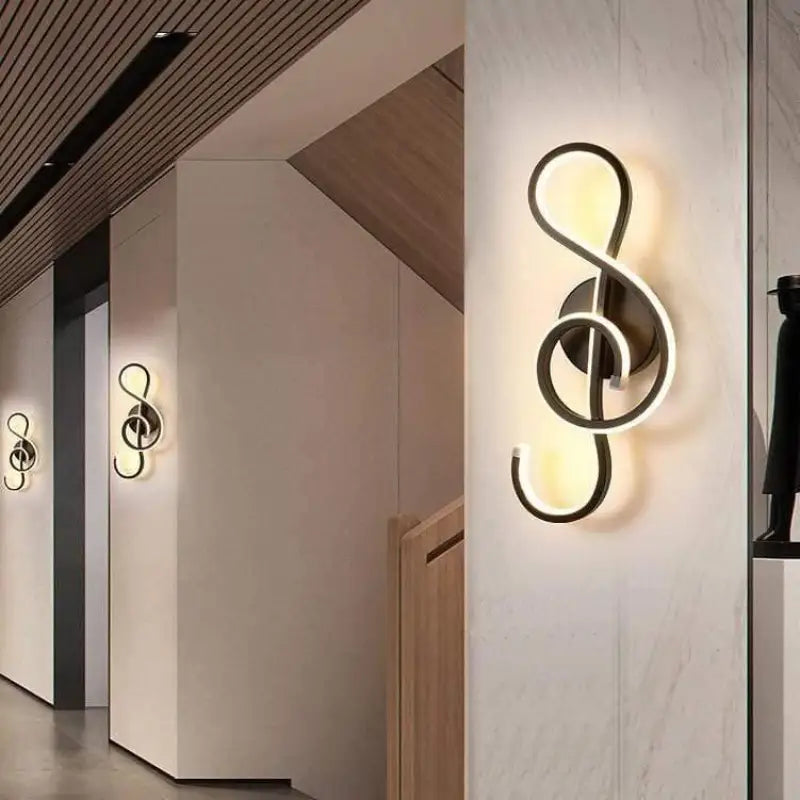 Lampe Murale LED Noire Élégante avec Éclairage Doux