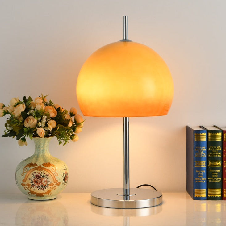 Lampe de Bureau Élégante Style Rétro avec Abat-jour en Verre Doré - Foivo