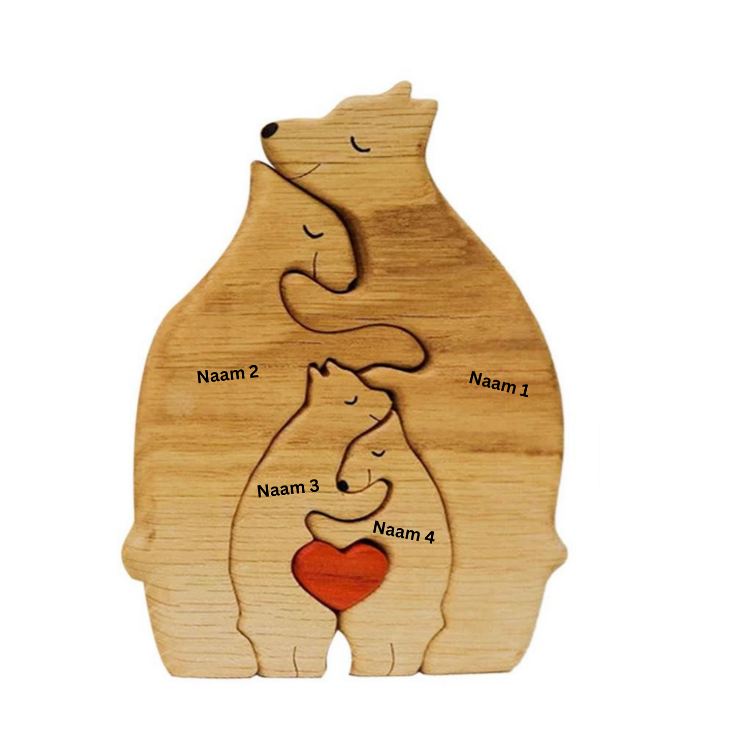 Jeu d'Énigme Ours en Bois - Décoration Chaleureuse