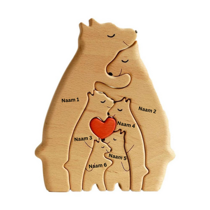 Jeu d'Énigme Ours en Bois - Décoration Chaleureuse - BlxckFR