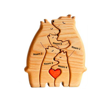 Jeu d'Énigme Ours en Bois - Décoration Chaleureuse