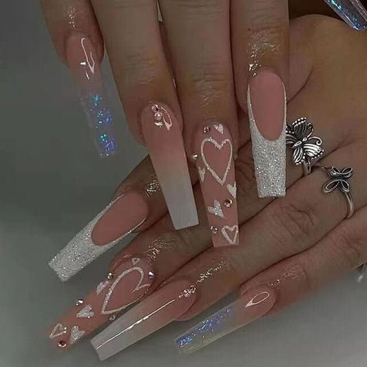 Ongles Auto-Adhésifs Roses Luxe | Facile à Appliquer et Raffinés - Foivo