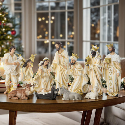 Crèche de Noël Lumineuse en Bois pour Table - BlxckFR