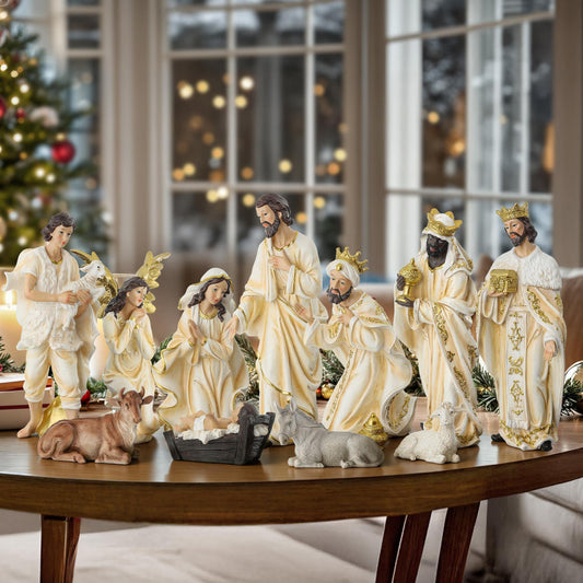 Crèche de Noël Lumineuse en Bois pour Table - BlxckFR