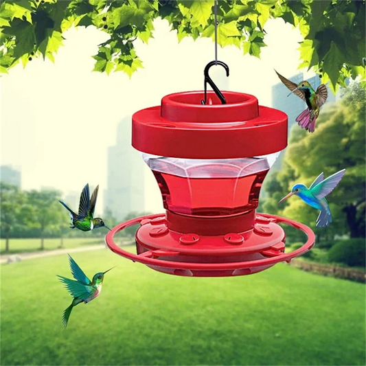 NectarHaven | Distributeur d'Oiseaux Suspendu Coloré Anti-Fourmis pour Colibris - Foivo