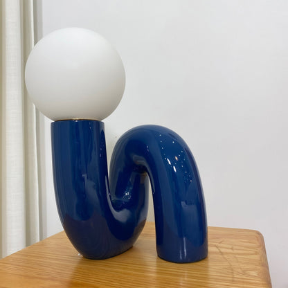 Lampe de Table Design Élégant en Verre et Métal