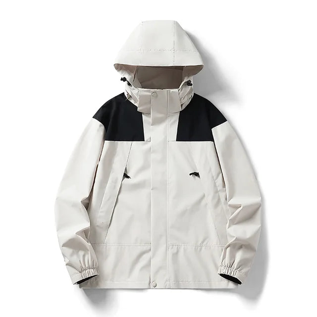 Veste coupe-vent à capuche unisexe légère et étanche
