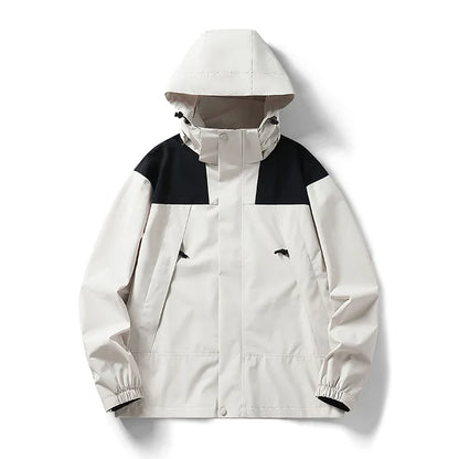 Veste coupe-vent à capuche unisexe légère et étanche