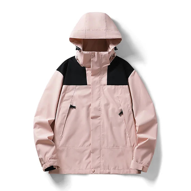 Veste coupe-vent à capuche unisexe légère et étanche