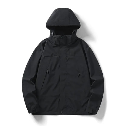 Veste coupe-vent à capuche unisexe légère et étanche