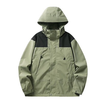 Veste coupe-vent à capuche unisexe légère et étanche