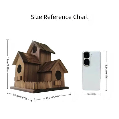 Nichoir en Bois Multi-Chambres pour Oiseaux 8