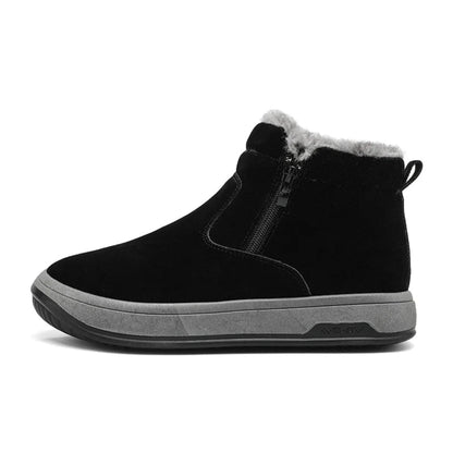 Bottes Hivernales Doublées Fourrure avec Fermeture Éclair