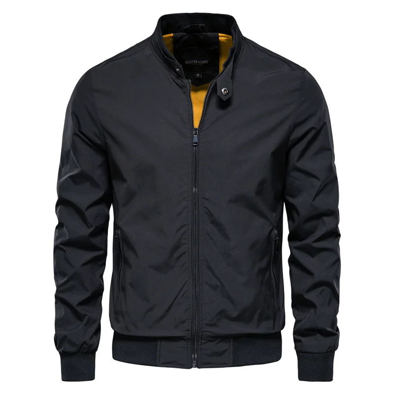 Veste Homme Intelligente Mi-Saison avec Col Montant et Aspect Élégant - Foivo