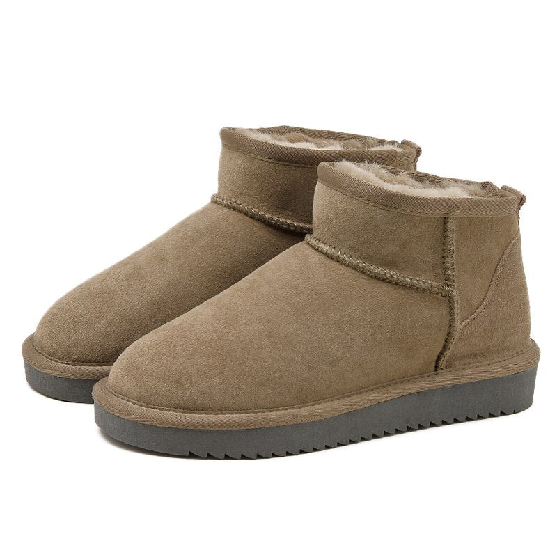 Bottines Cuir Douillettes pour Femme Hiver