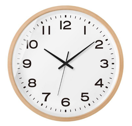 Horloge Murale Bois Clair | Design Nordique et Finition Raffinée - Foivo