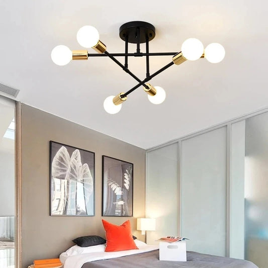 Lampe Design Métal Chromé avec Douille E27 – Élégante et Lumineuse - Foivo