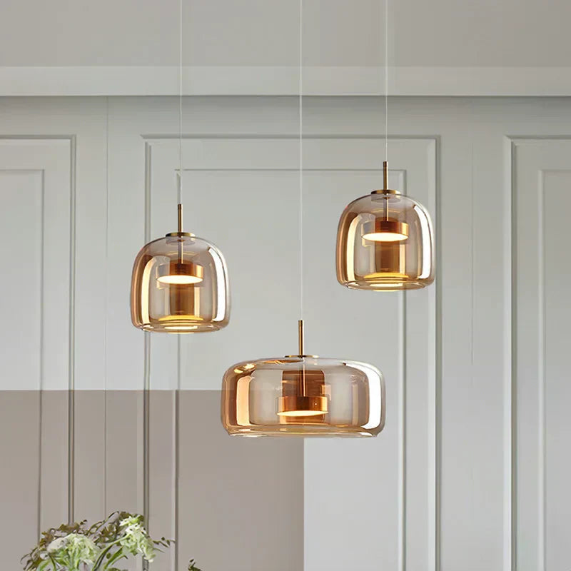 Luminaire Suspendu Verre Clair | Décoration Intérieure Élégante