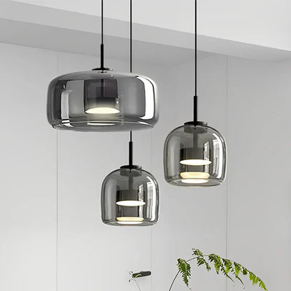 Luminaire Suspendu Verre Clair | Décoration Intérieure Élégante - Foivo
